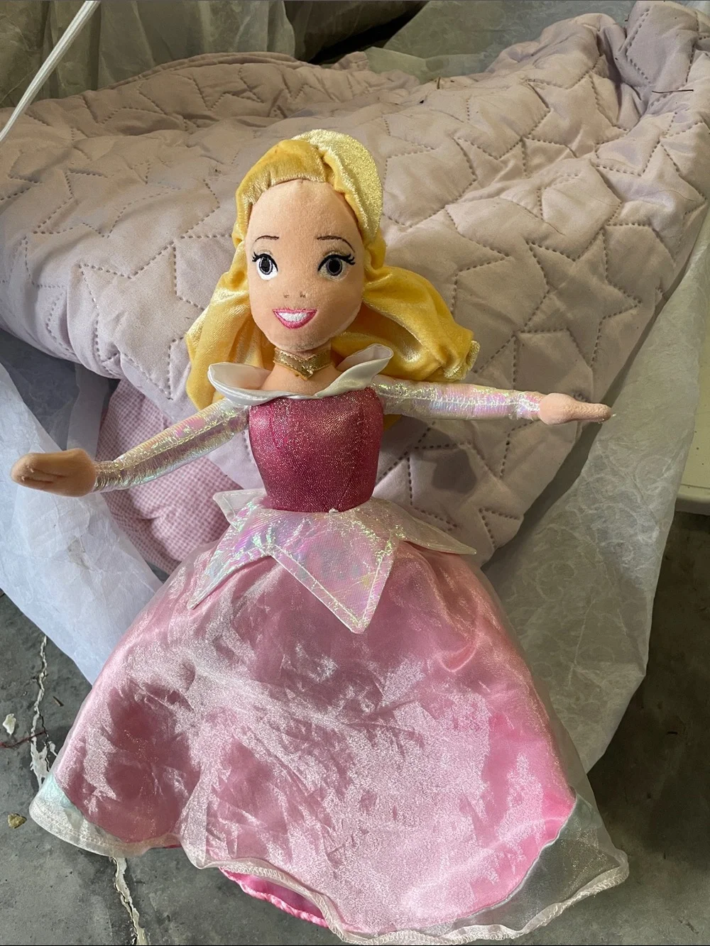 Disney Ariel and Aurora reversible plush doll.